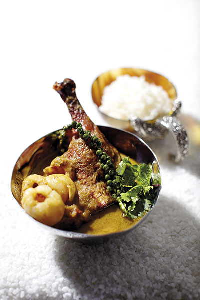 Roast duck sale curry with lychee