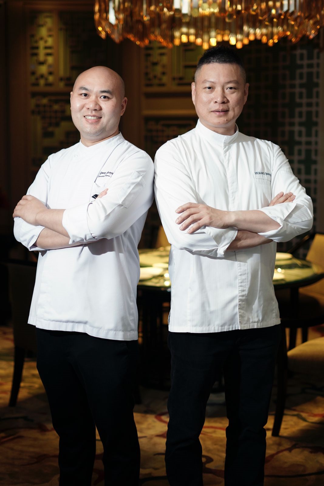 Li Feng's executive Chinese chef Yang Guojian (left) and chef Fei (right).